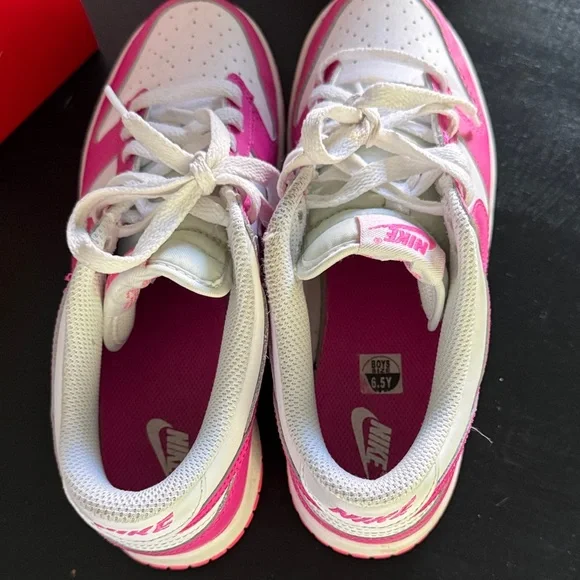 Kids Pink and White Sneakers - Picture 6 of 6